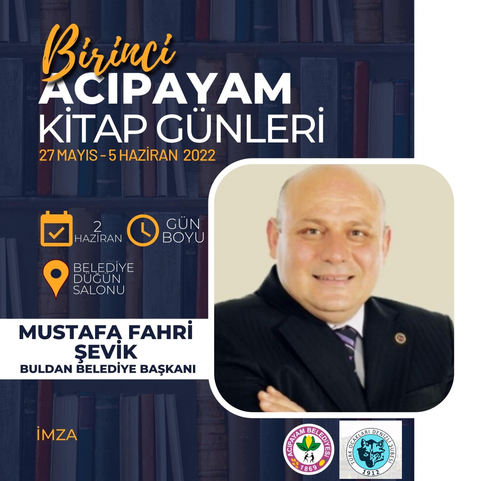 BAŞKAN ŞEVİK, ‘ACIPAYAM KİTAP GÜNLERİ’NE KATILACAK